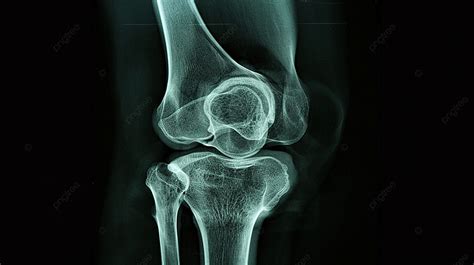 A Film X Ray Of Left Knee Lateral View Shown Fracture Of Knee Cap