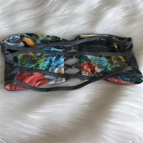 San Lorenzo Swim Nwot Reversible San Lorenzo Bandeau Bikini Top