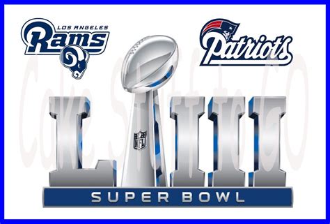 Super Bowl 53 Rams vs Patriots Edible Cake Topper – Cake Stuff to Go