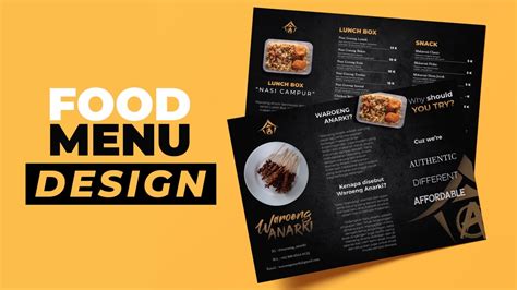 Desain Daftar Menu Pricelist Brosur Modern Profesional