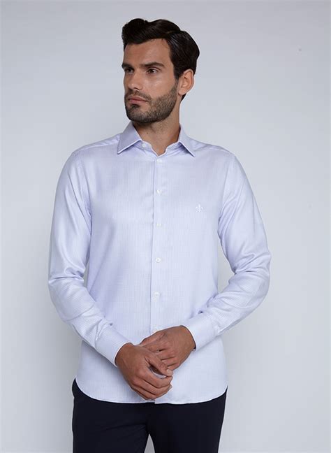 Camisa Dudalina Ml Maquinetada Masculina 53 03 1735 Dudalina Loja