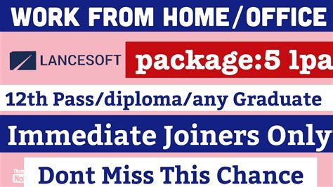 Latest Jobs Lancesoft India Lancesoft New Jobs Job Vacancy