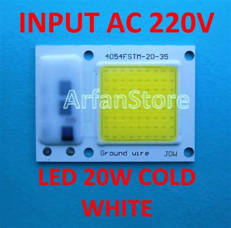 Promo Input Ac V High Power Led W Cold White Hpl Putih Tanpa