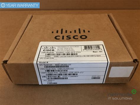 New Cisco Ehwic Ge Sfp Cu Gig Ethernet Wan Ehwic Enhanced High Speed Card