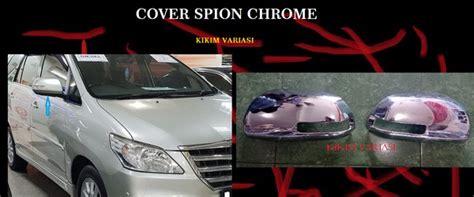 Jual COVER SPION INNOVA TYPE V LUXURY TANPA LAMPU CHROME MODEL TEMPEL