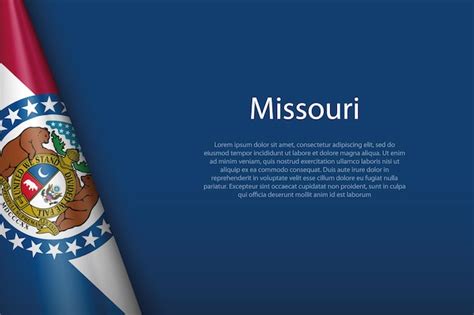 Bandera D Del Estado De Missouri De Estados Unidos Aislado En El Fondo