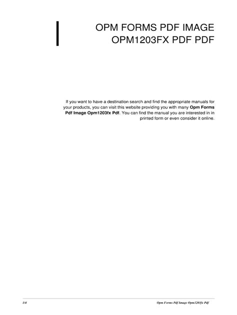 Fillable Online Opm Forms Pdf Image Opm1203fx Pdf Opm Forms Pdf Image