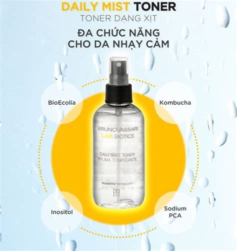 Xịt dưỡng da đa năng Bruno Vassari Lab Biotics Daily Mist Toner Chiaki vn