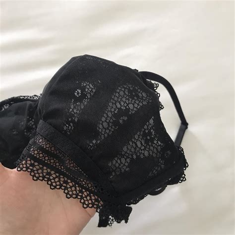 Black Lace Victorias Secret Bralette Depop