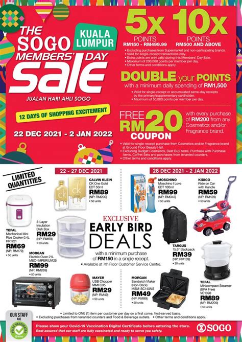 Sogo Kuala Lumpur Members Day Sale Catalogue December