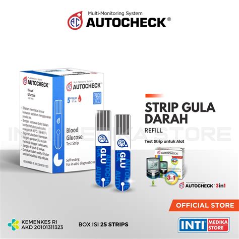 Jual Autocheck Strip Gula Darah Isi Pcs Refill Glucose Test