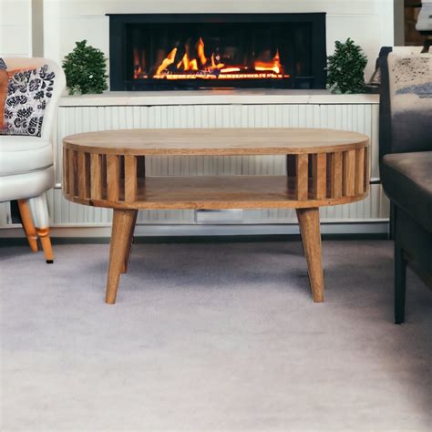 Millwood Pines Baltser Solid Wood 4 Legs Coffee Table With Storage