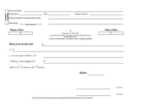 Share Certificates Template Uk 8