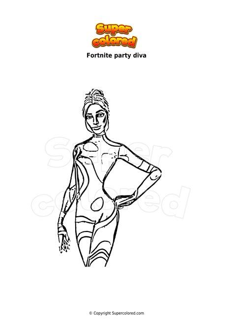 Dibujo Para Colorear Fortnite Party Diva Supercolored The Best Porn