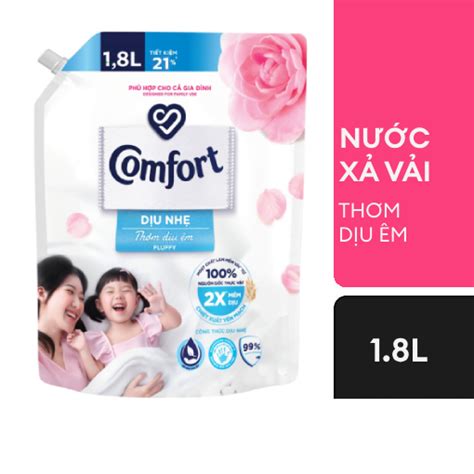 UShop. Nước xả vải Comfort Dịu nhẹ Thơm dịu êm 1.8l
