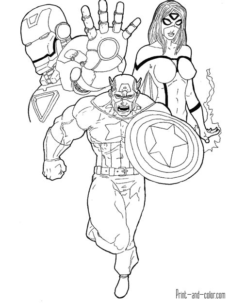 Avengers Coloring Pages Print And