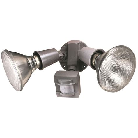 Heath Zenith 110 Degree Gray Hardwired Halogen Motion Activated Flood