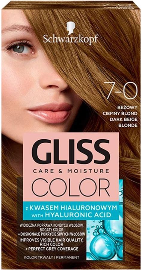 Schwarzkopf Gliss Color Krem Koloryzujący 7 0 Beżowy Ciemny Blond