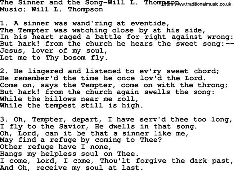 Hymns About God S Forgiveness Title The Sinner And The Song Will L