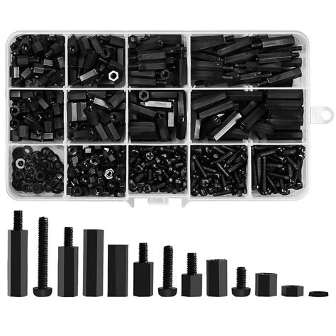 600pcs M3 Male Female Nylon Hex Spacer Standoffs Screws Nuts Motherboard Standoffs And Screws