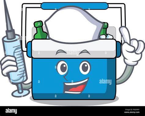 Nurse Freezer Bag Character Cartoon Stock Vector Image Art Alamy