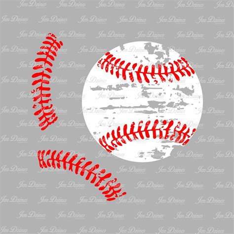 Distressed Baseball Stitches Svg Dxf Eps Cutting File Etsy Baseball