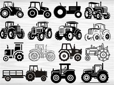 Tractors Svg Bundle Tractors Silhouette Svg Tractors Vector Tractors