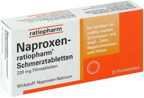 Ratiopharm Naproxen Schmerztabl Filmtabletten Pzn 2220332 Günstig