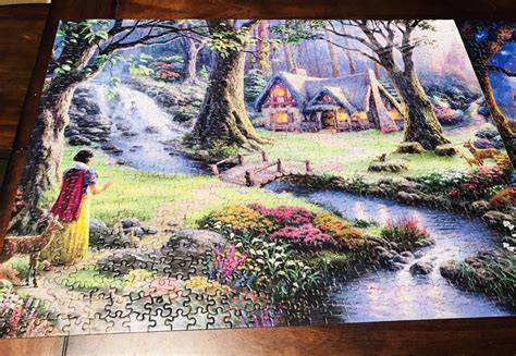 Thomas Kinkade Snow White Discovers The Cottage Jigsaw Puzzle Pinocchio