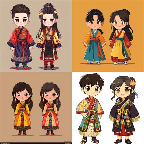 Premium Vector | National dress of bhutan