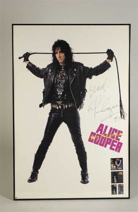 Alice Cooper Signed Promo Poster Lot 38