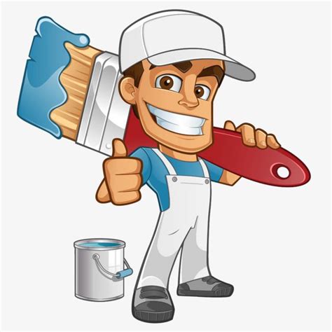 Painter Cartoon Vector Design Images, Cartoon Painter, Cartoon Clipart ...