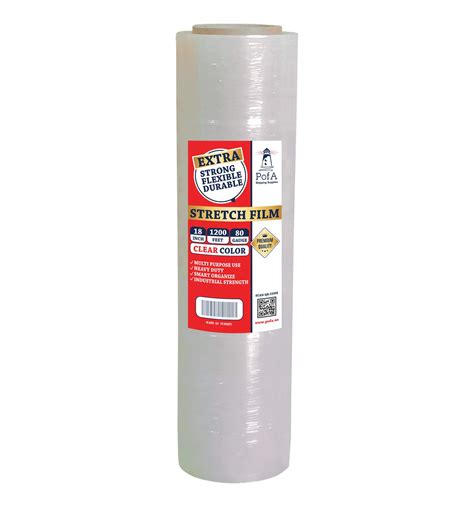 Buy Pofa Stretch Film Plastic Wrap Clear 1 Roll 18 Inch X 1200 Feet X