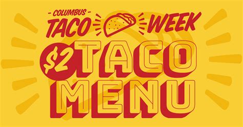 Menu Columbus Taco Week