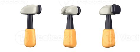 Realistic 3d Detailed 3d Hammer Set Labor Day 3d Rendering 27127280 Png