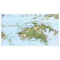 Large road map of St. John Island, US Virgin Islands with other marks ...