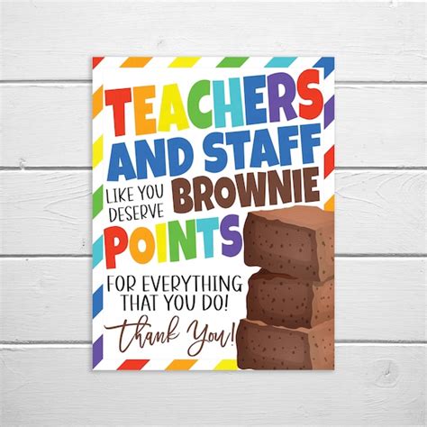 Teacher Staff Appreciation Sign Teachers And Staff Deserve Etsy