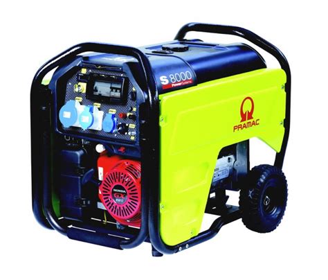 Generador Eléctrico PRAMAC S8000 monofásico 230 V arr eléct CONN AVR