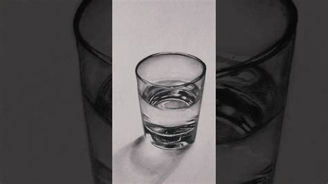 Drawing Of A Realistic Glass Of Water Youtube