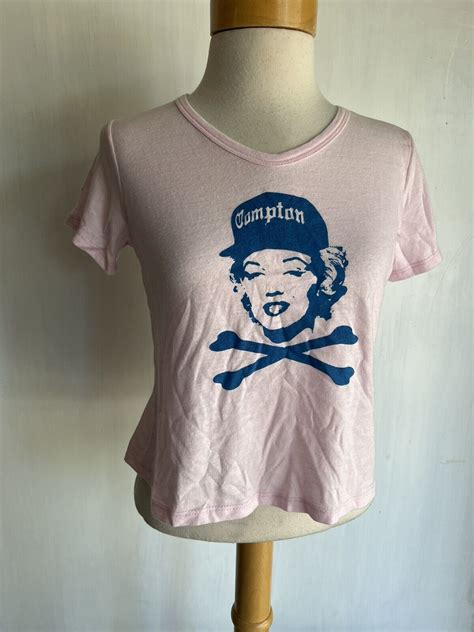 Marilyn Monroe X Compton Womens California Pink Crop Gem