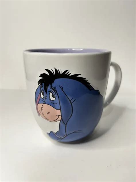 Disney Store Winnie The Pooh Eeyore D Embossed Smile Coffee Mug Oz