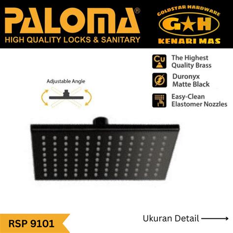 Jual PALOMA RSP 9101 RAINSHOWER HEAD SHOWER RAIN ATAS KEPALA BRASS