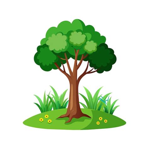 Premium Vector Tree 2d Animation Style Vector Design And Background