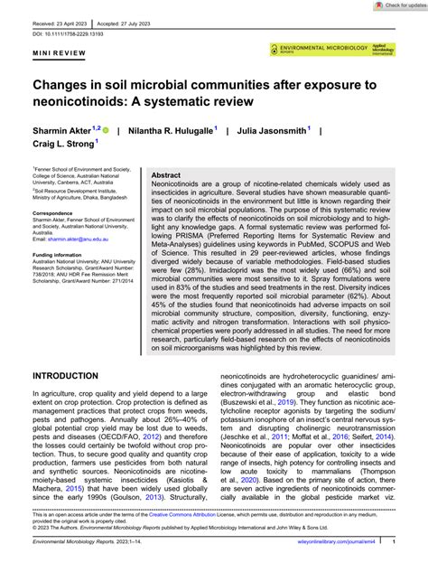 PDF Changes In Soil Microbial Communities After Exposure To