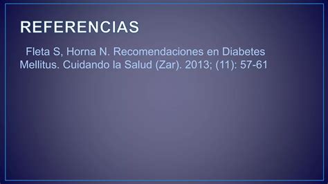 Recomendaciones En Diabetes Mellitus Ppt