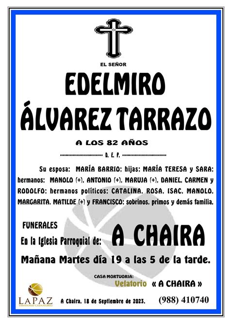 ESQUELAS VERÍN Edelmiro Álvarez Tarrazo