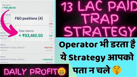 Pro Traders 13 Lac Paid Trap Trading Strategy For Free For Beginners