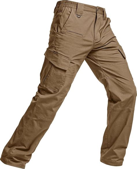 Cqr Men S Flex Ripstop Tactical Pants Water Resistant Stretch Cargo