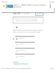 Chemistry Milestone Exam Review States Of Matter Course Hero