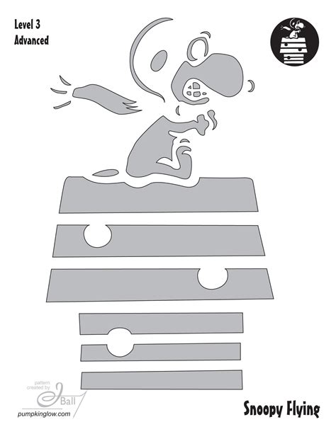 Printable Snoopy Pumpkin Carving Template